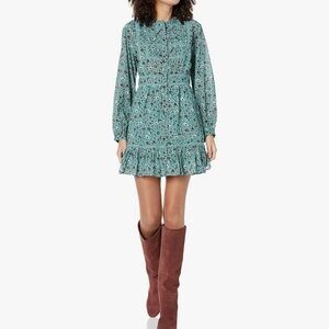 Joie Charmesse Gray Mist Multi Long Sleeve Dress